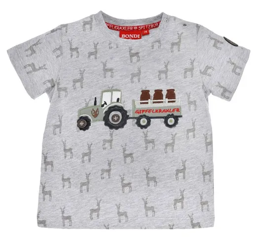 BONDI T-Shirt Jungen T-Shirt 'Traktor' 91630, Grey melange