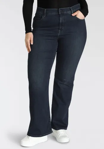 Bootcut-Jeans LEVI'S PLUS "726 PL HR FLARE" Gr. 16 (46), Länge 30, blau (rinsed) Damen Jeans Bootcut