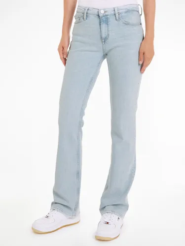 Bootcut-Jeans TOMMY JEANS "Maddie" Gr. 28, Länge 32, blau (light denim2) Damen Jeans Bootcut