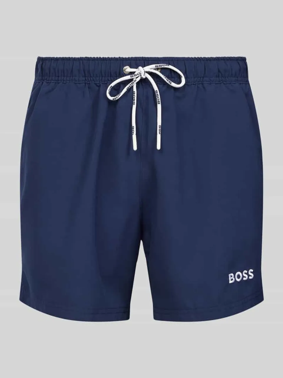 BOSS Badehose mit Label-Stitching in Marine