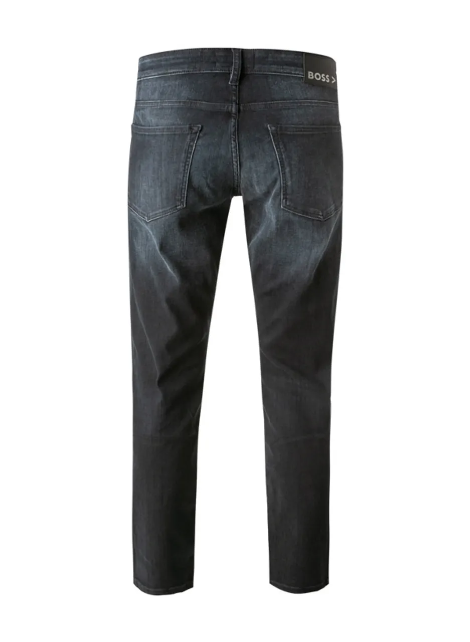 BOSS Black Herren Jeans schwarz Baumwoll-Stretch Slim Fit