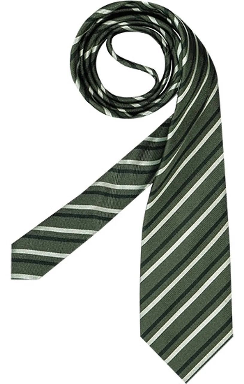 BOSS Black Herren Krawatte grün Seide College-Streifen