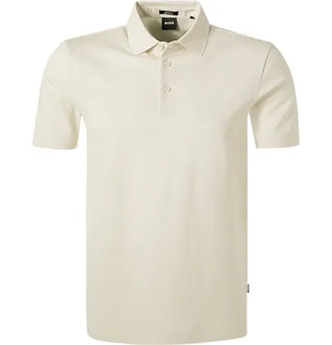BOSS Black Herren Polo-Shirt beige Baumwoll-Jersey