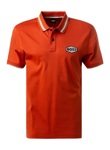 BOSS Black Herren Polo-Shirt orange Baumwoll-Jersey