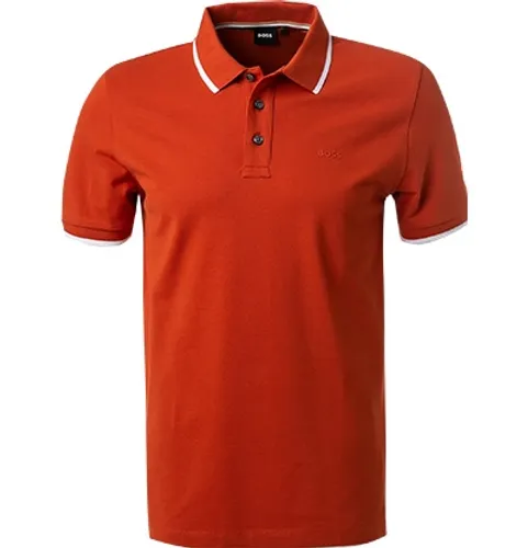 BOSS Black Herren Polo-Shirt orange Baumwoll-Piqué