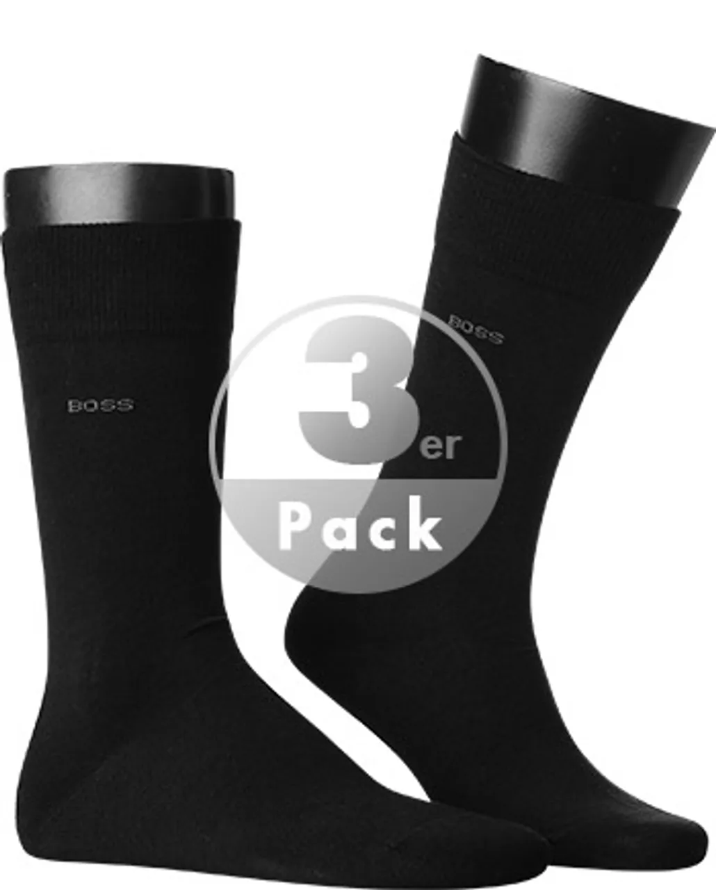 BOSS Black Herren Socken schwarz Baumwolle unifarben