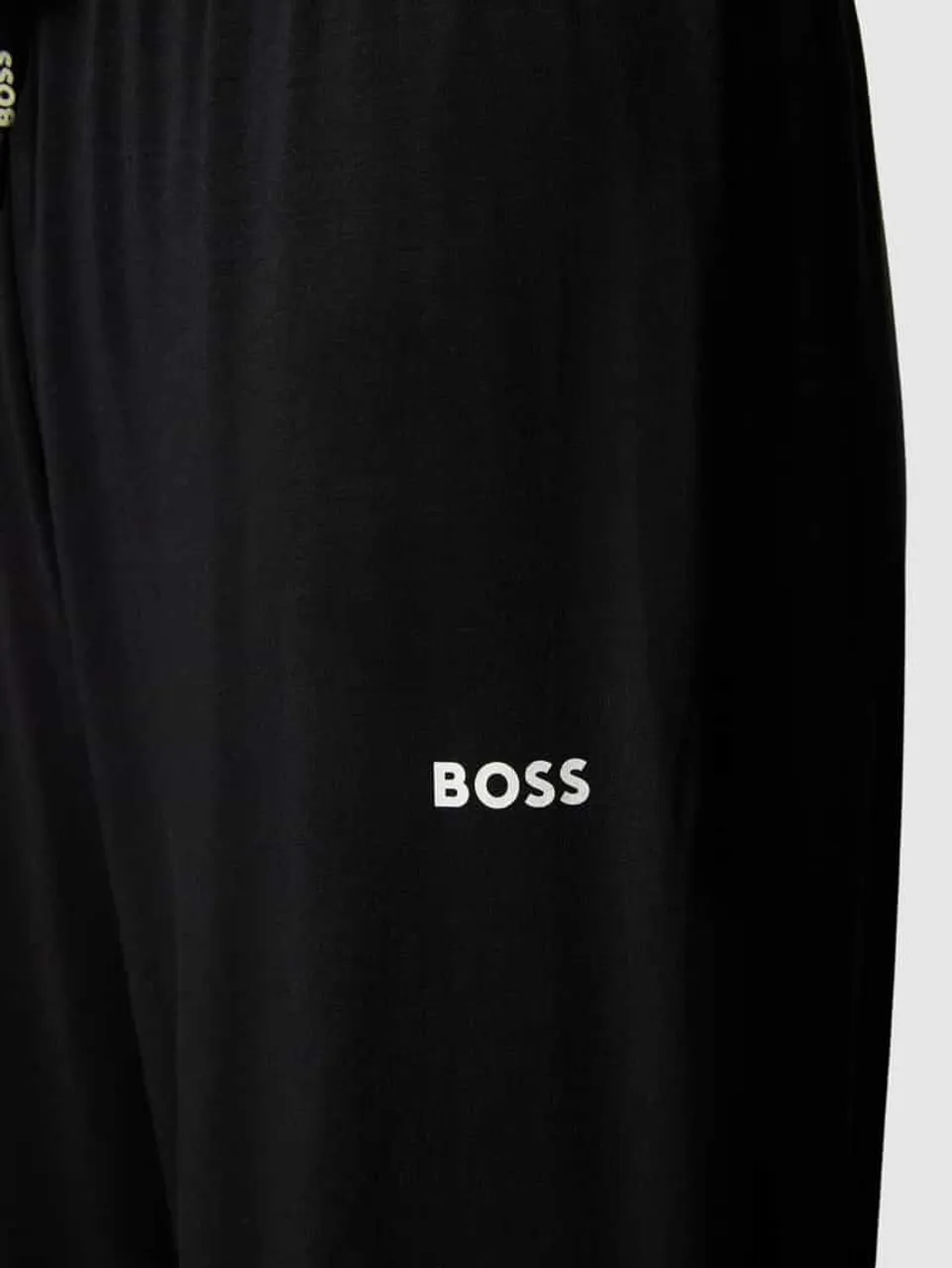 BOSS Black Women Regular Fit Pyjama-Hose mit Label-Print in Black