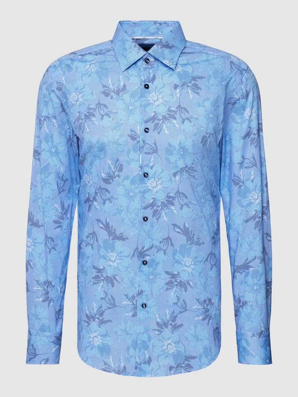 BOSS Business-Hemd mit Allover-Muster in Bleu