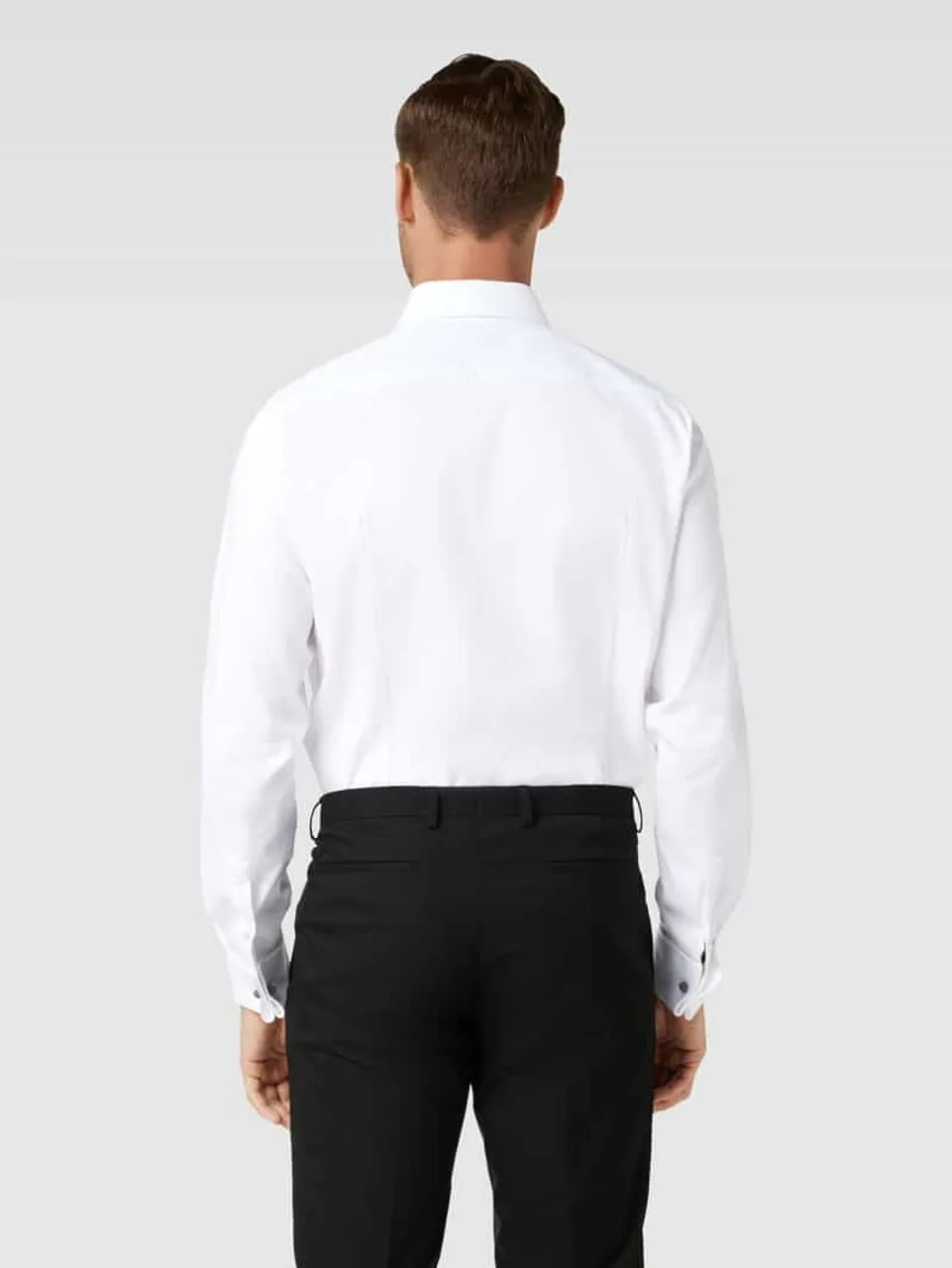 BOSS Business-Hemd mit Kentkragen Modell 'HANK' in Weiss