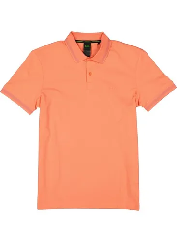 BOSS Green Herren Polo-Shirt orange Baumwoll-Piqué