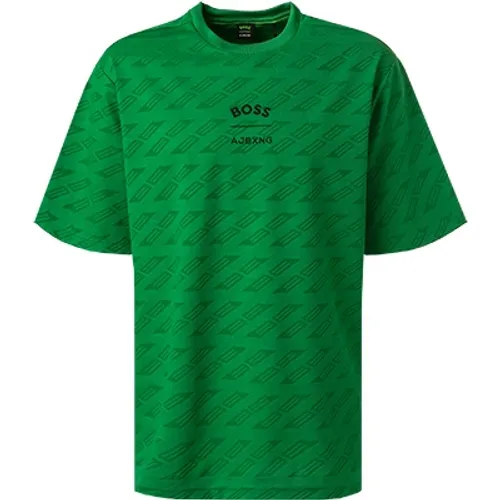 BOSS Green Herren T-Shirt grün Mikrofaser