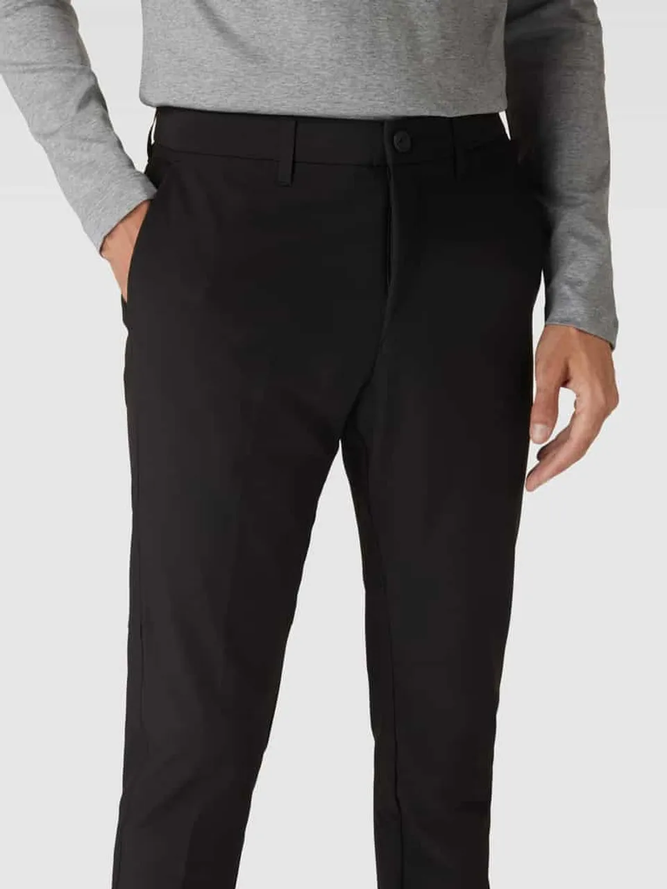 BOSS Green Hose mit Bügelfalten Modell 'COMUTER' in Black