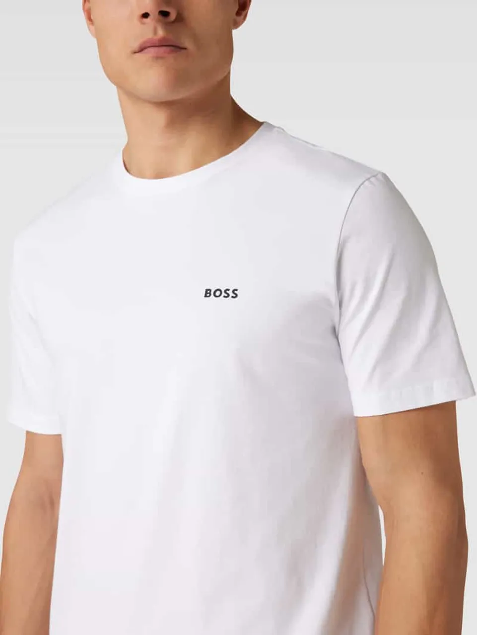 BOSS Green T-Shirt im 2er-Pack mit Logo-Print in Weiss