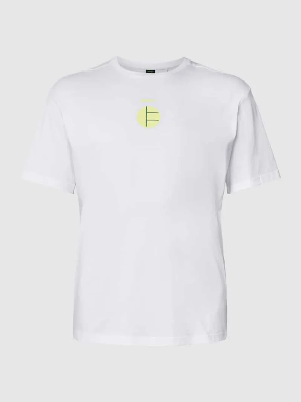 BOSS Green T-Shirt mit Label-Print Modell 'Tee 2' in Weiss