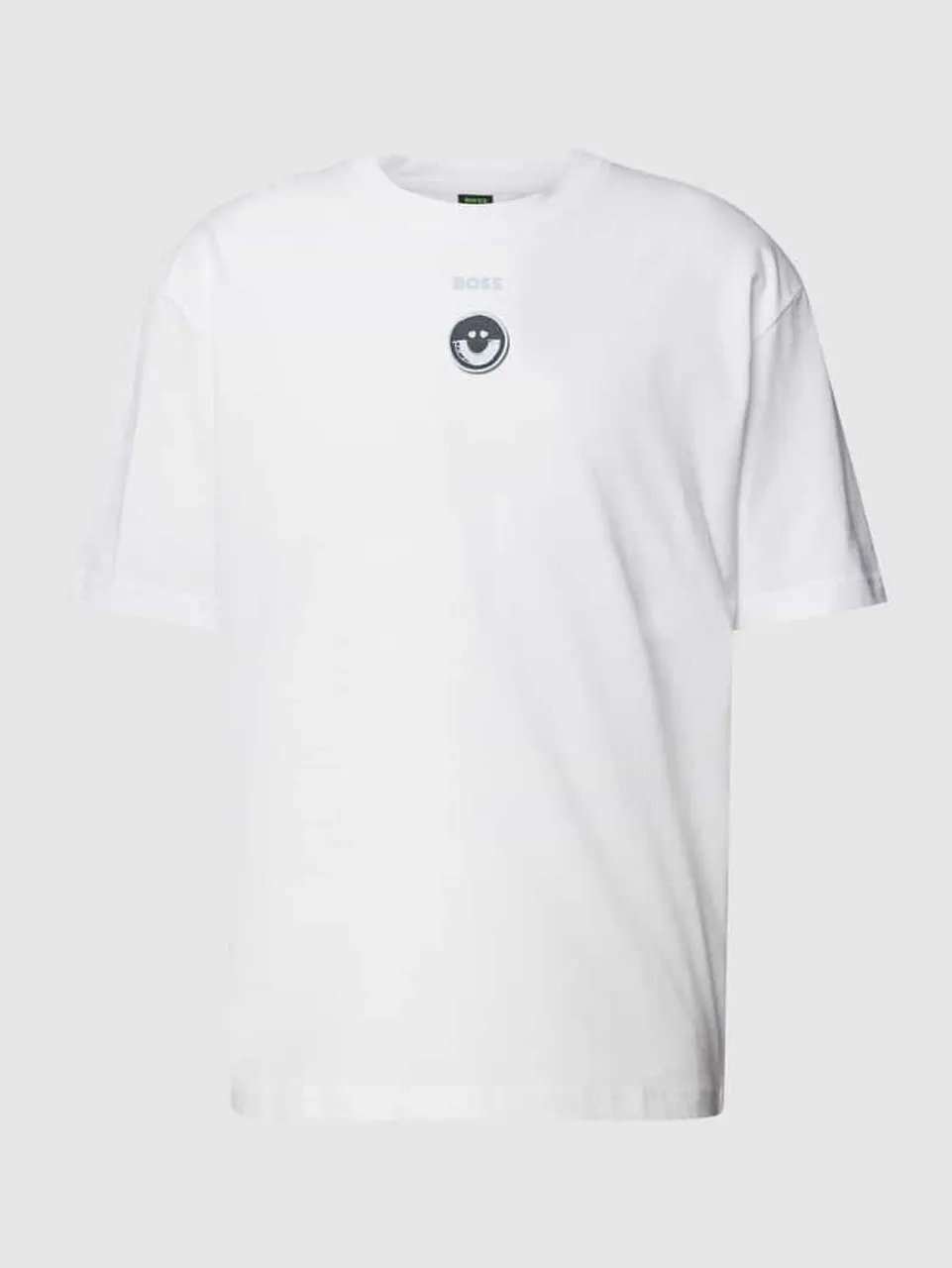 BOSS Green T-Shirt mit Label-Print Modell 'Tiraxart' in Weiss
