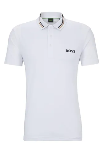 BOSS Herren Paddytech Poloshirt mit Kontrast-Logo und