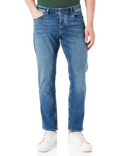 BOSS Herren Taber BC-C Blaue Tapered-Fit Jeans aus bequemem