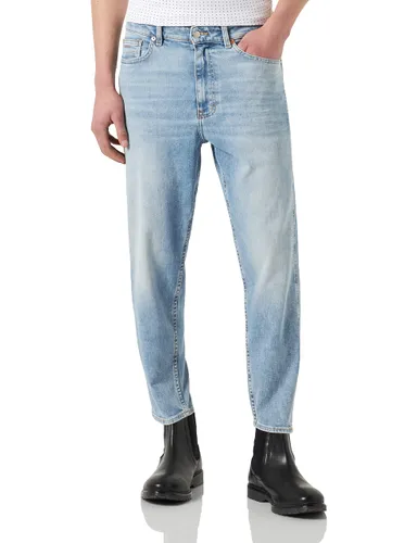 BOSS Herren Tatum BC-C Blaue Tapered-Fit Jeans aus bequemem