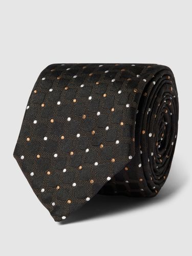 BOSS Krawatte mit Allover-Muster (6 cm) in Schwarz