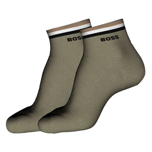 BOSS Men's 2P SH Stripe CC Short Socks