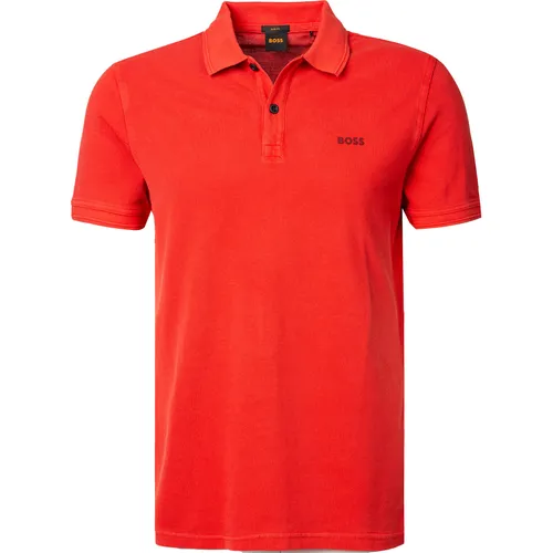 BOSS Orange Herren Polo-Shirts rot Slim Fit