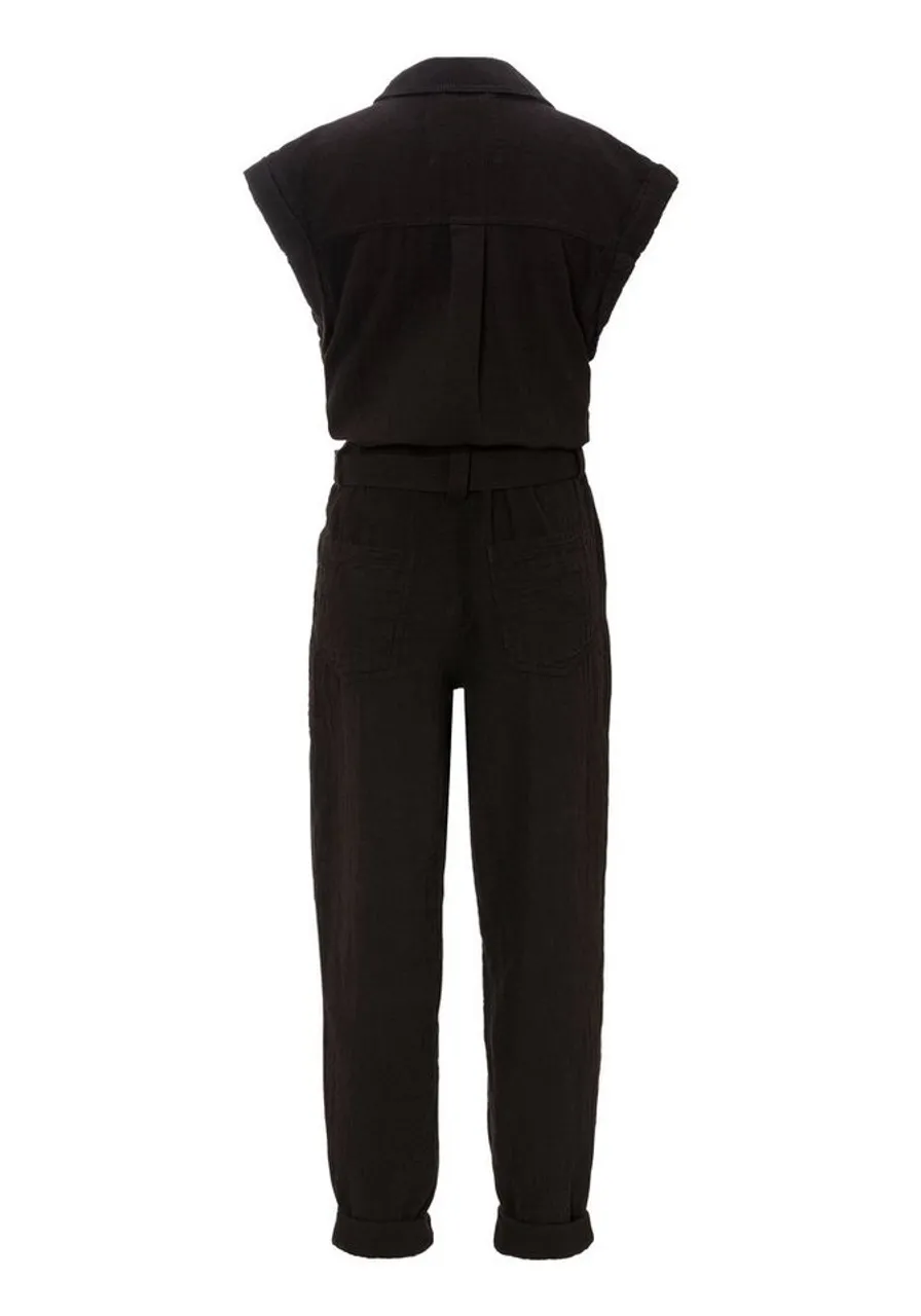 BOSS ORANGE Jumpsuit C_Deska-W Premium Damenmode mit Bindegürtel