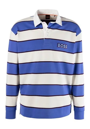 BOSS ORANGE Poloshirt PeRugby mit kontrastfarbenem Rückendesign