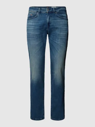 BOSS Orange Regular Fit Jeans mit Label-Applikation Modell 'Re.Maine' in Bleu