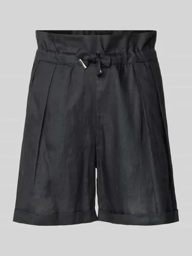 BOSS Orange Regular Fit Shorts mit Bindegürtel Modell 'Turrina' in Black