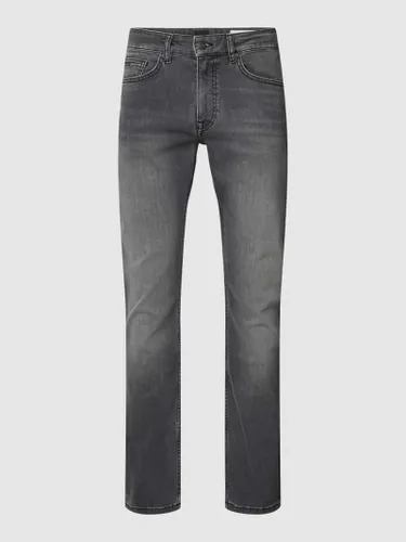 BOSS Orange Slim Fit Jeans im 5-Pocket-Design Modell 'Delaware' in Mittelgrau