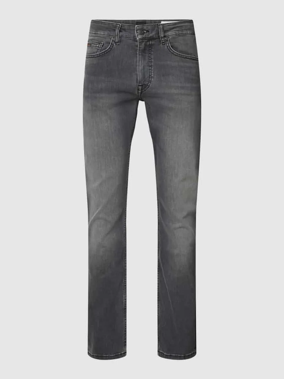 BOSS Orange Slim Fit Jeans im 5-Pocket-Design Modell 'Delaware' in Mittelgrau