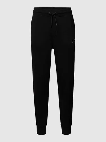 BOSS Orange Sweatpants mit Label-Print in Black