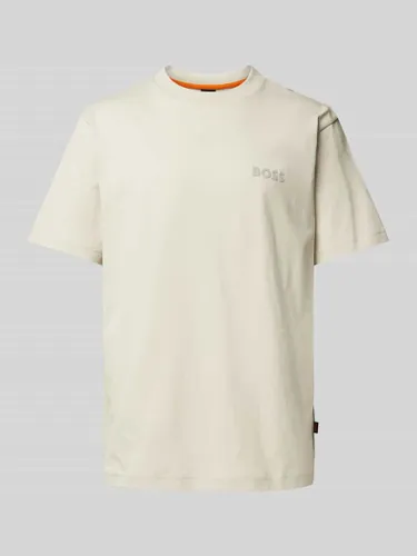 BOSS Orange T-Shirt mit Label-Print Modell 'Telogoboss' in Sand