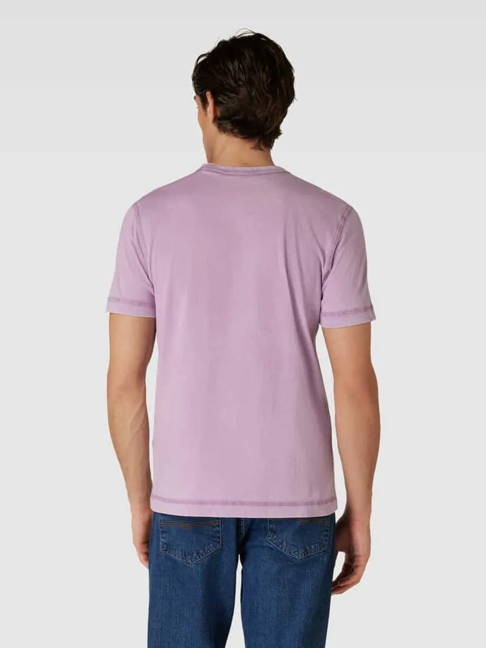 BOSS Orange T-Shirt mit Label-Print Modell 'Tokks' in Flieder