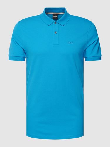 BOSS Poloshirt mit Label-Stitching Modell 'Pallas' in Blau