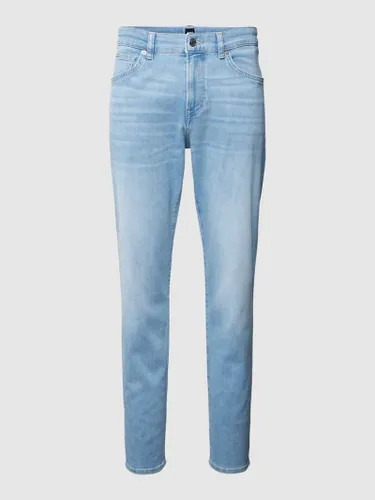 BOSS Regular Fit Jeans mit Eingrifftaschen in Hellblau