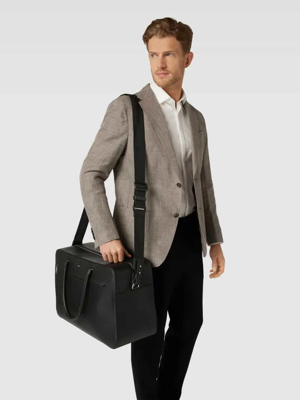 BOSS Reisetasche mit Label-Prägung Modell 'Ray' in Black, Größe One Size