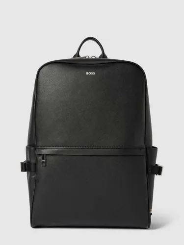 BOSS Rucksack aus Leder Modell 'Zair' in Black, Größe One Size