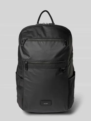BOSS Rucksack mit Zweiwege-Reißverschluss Modell 'Iann' in Black, Größe One Size