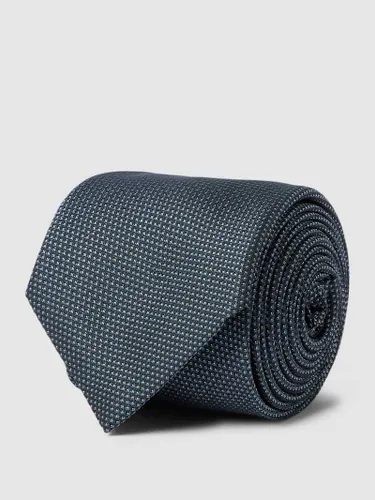 BOSS Slim Fit Krawatte mit Allover-Muster in Jeansblau