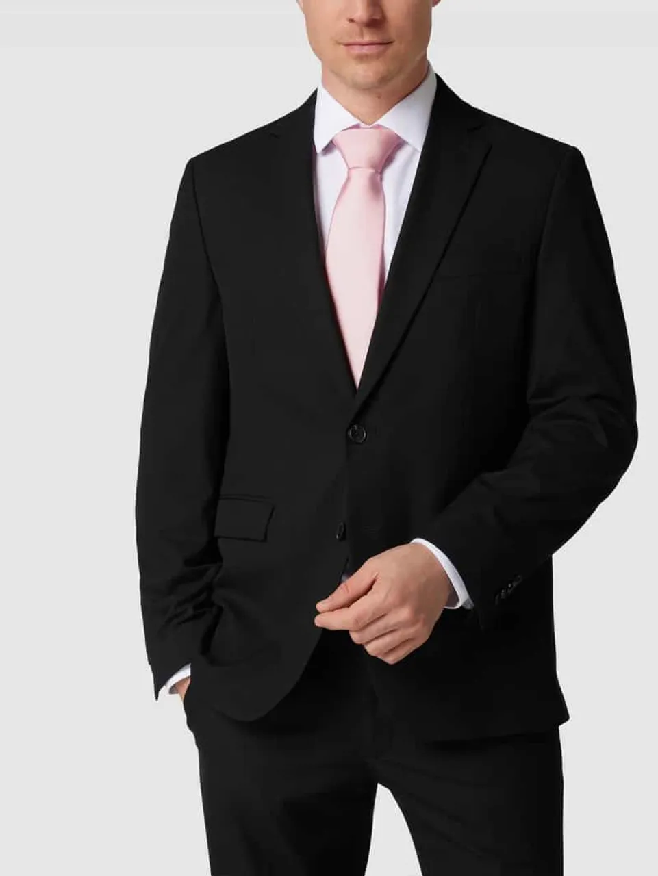 BOSS Slim Fit Krawatte mit Label-Patch in Rosa