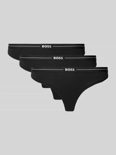 BOSS Slip mit elastischem Logo-Bund im 3er-Pack in Black