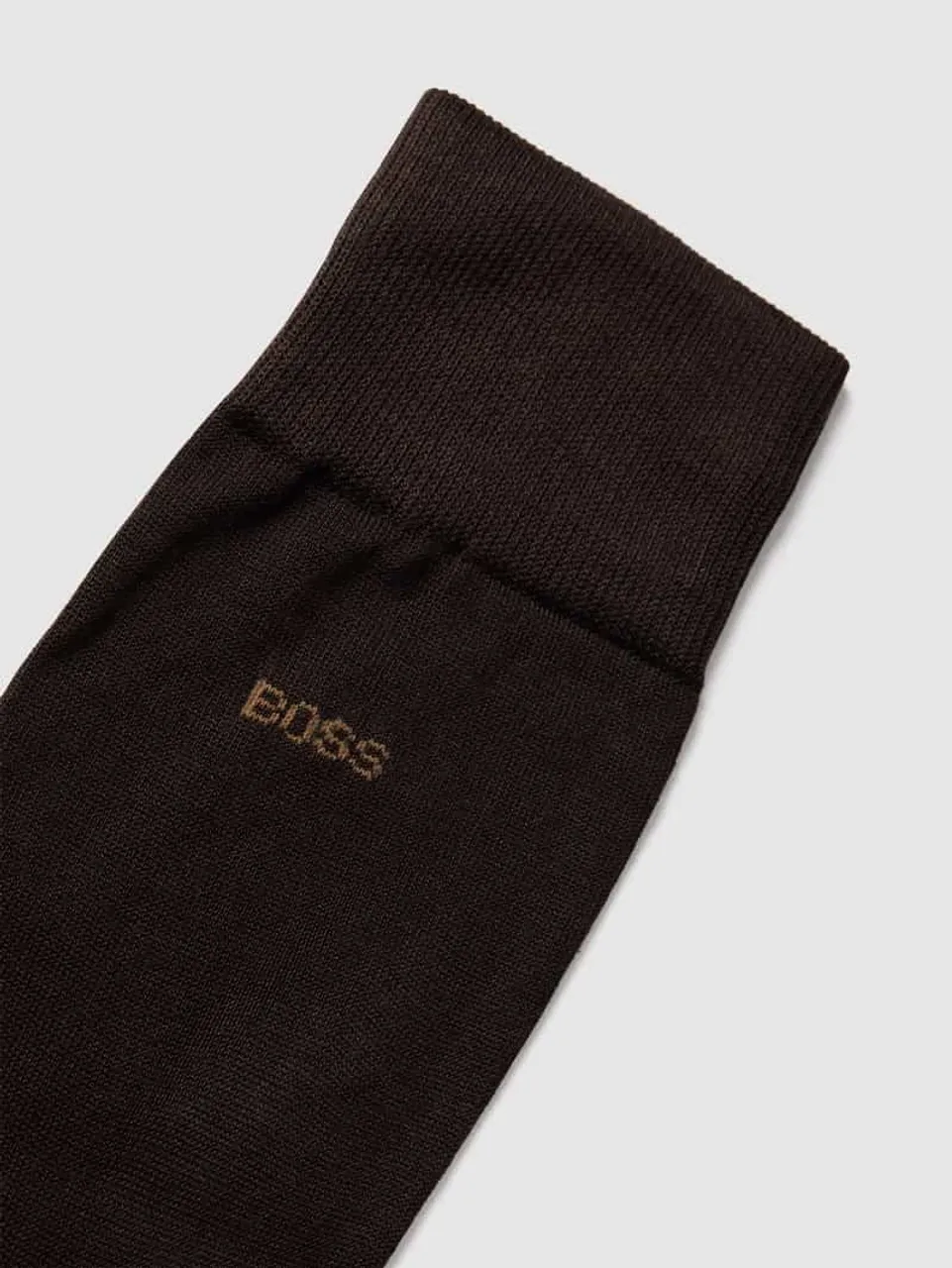 BOSS Socken mit Label-Print in Mittelbraun