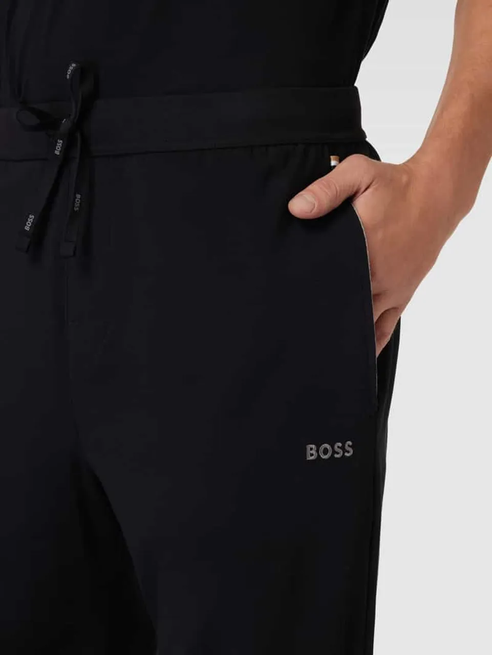 BOSS Sweatpants mit Label-Stitching Modell 'Mix&Match' in Black