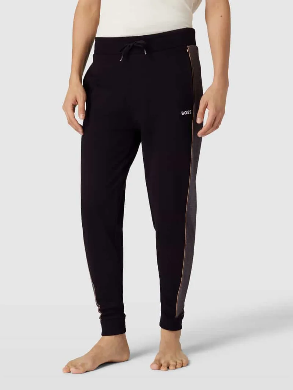 BOSS Sweatpants mit Label-Stitching Modell 'Tracksuit' in Black
