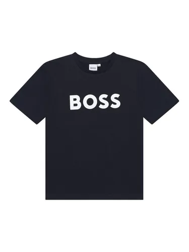 Boss T-Shirt J25P24 S Dunkelblau Regular Fit
