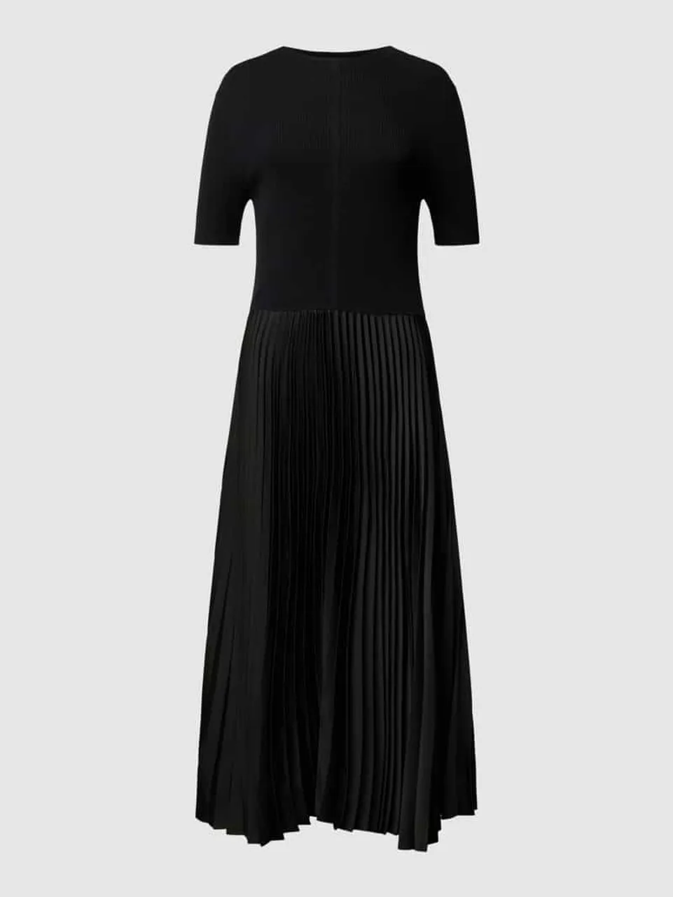 BOSS T-Shirt-Kleid mit Plisseefalten Modell 'Fadrid' in Black