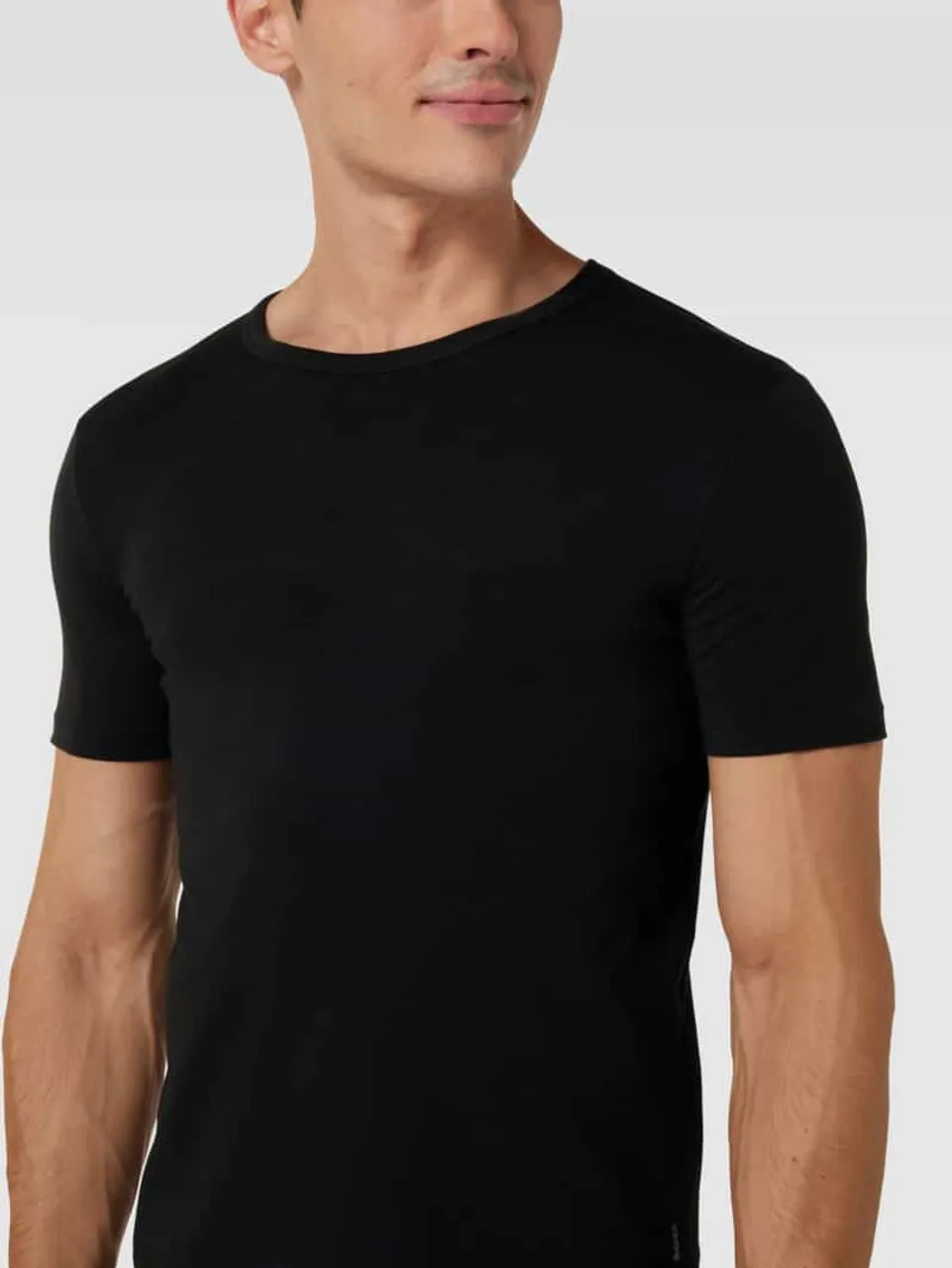 BOSS T-Shirt mit Label-Detail im 2er-Pack in Black