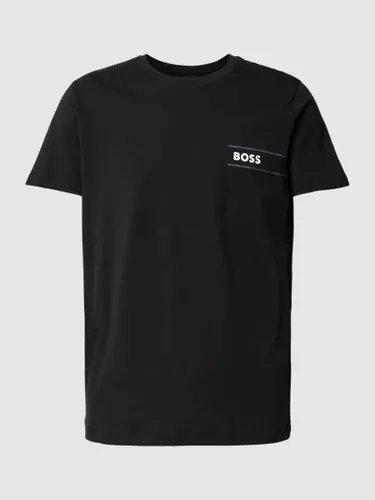 BOSS T-Shirt mit Label-Print in Black