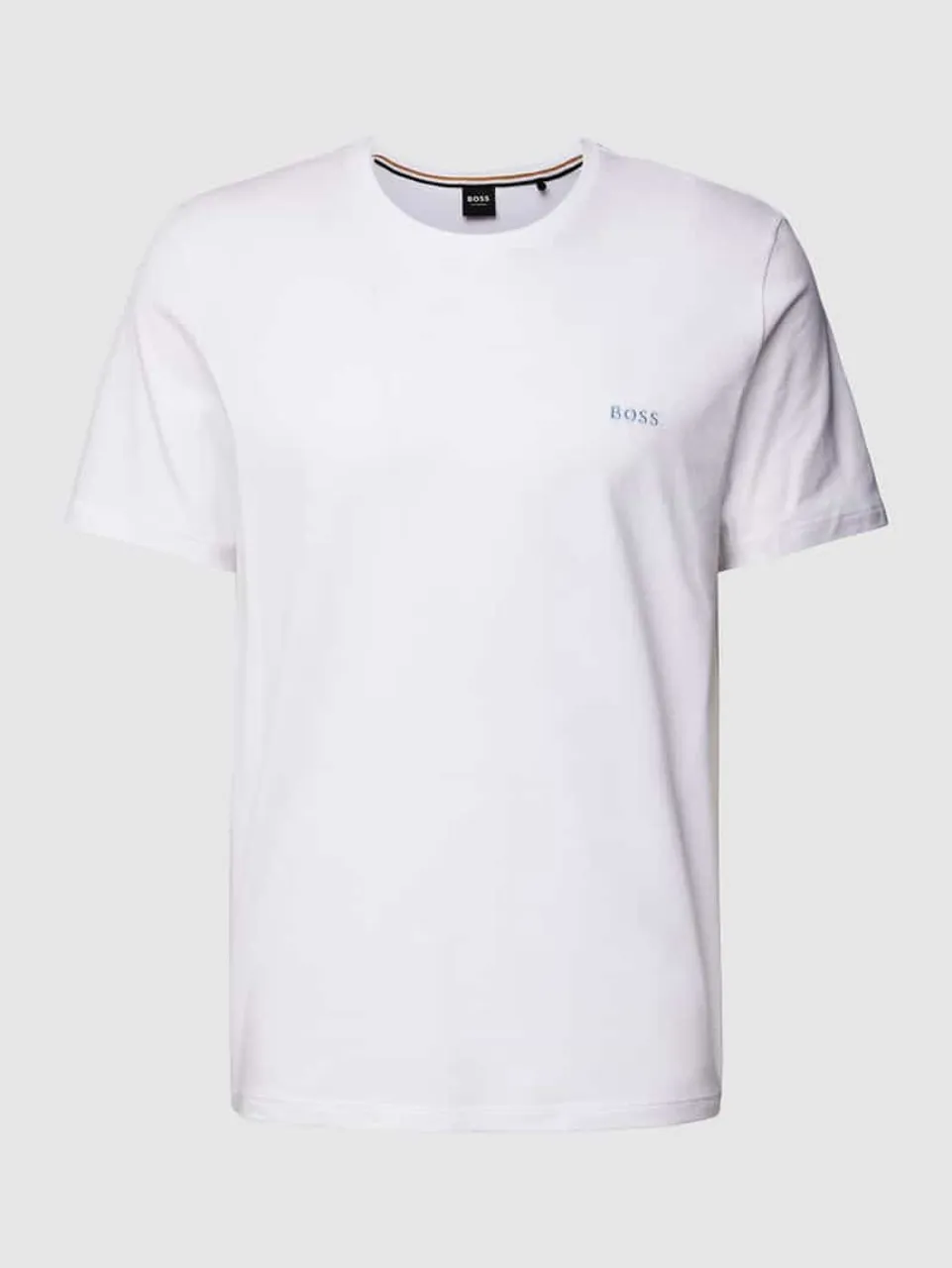 BOSS T-Shirt mit Label-Stitching Modell 'MIX&MATCH' in Weiss